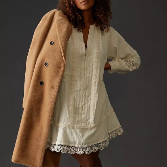 By Anthropologie Button-Front Mini Dress - Picture 7 of 10